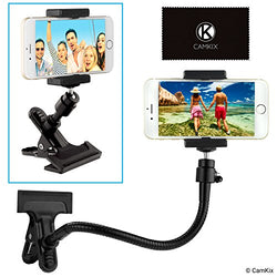 Universal Phone/Camera Holder with Flexible Gooseneck and Strong Clamp