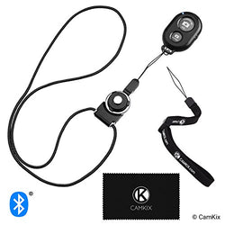 Bluetooth Camera Shutter Remote with Wrist Strap and Neck Lanyard