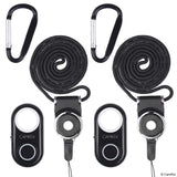 Shutter Remote Control with Bluetooth Wireless Technology - 2 Pack Lanyard with Detachable Ring Mount - Carabiner